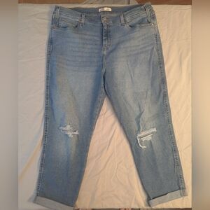 Signature Levi's Womens Jeans Size 18 W34 Heritage Boyfriend Cuffed Distressed